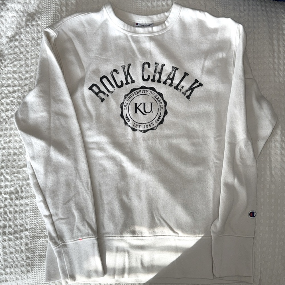 Champion University of Kansas Crewneck. Women’s (M)